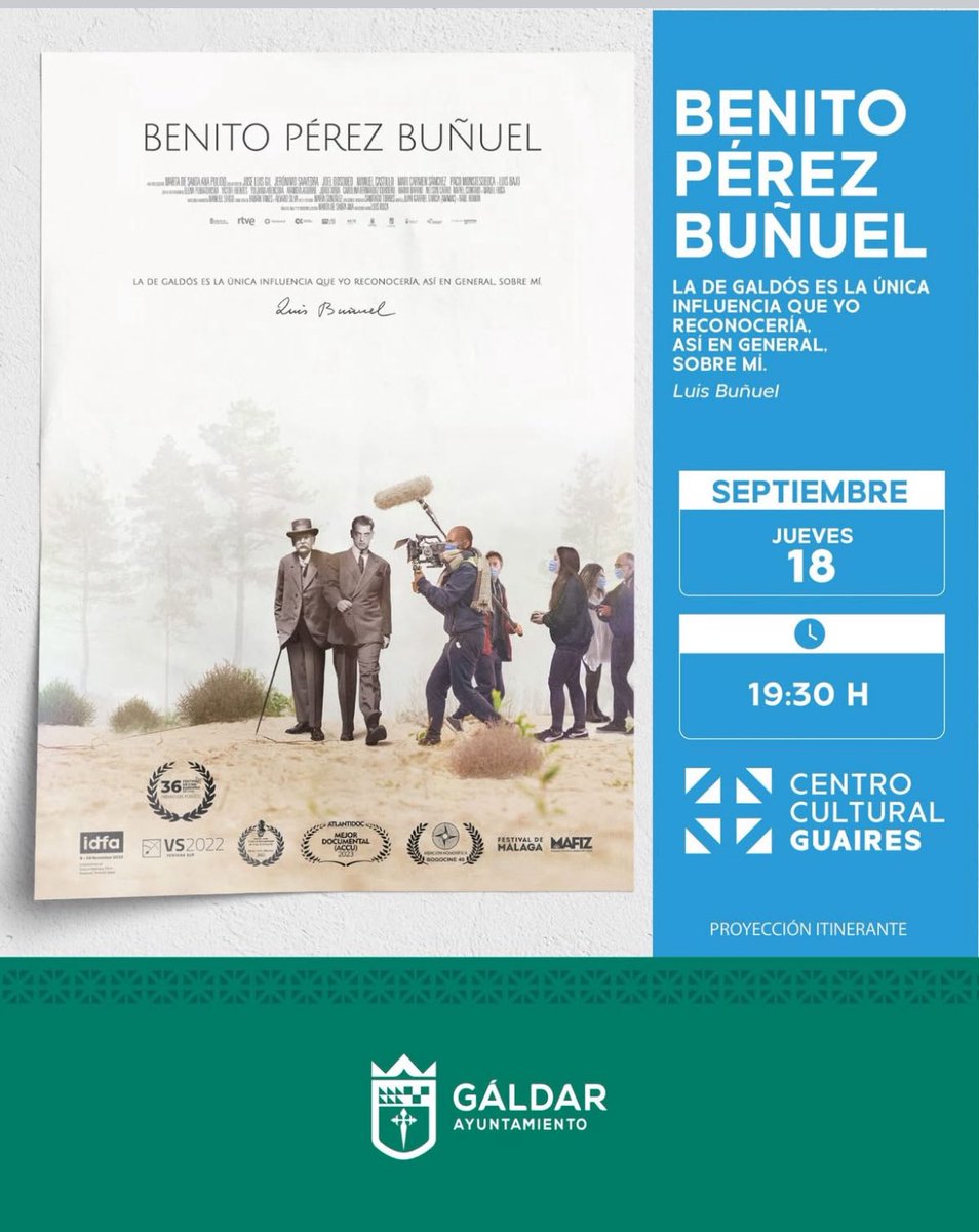 📍Centro Cultural Guaires (Gáldar)
🕢 19.30 horas
📆 Jueves, 18 de septiembre

#PredicarGaldós #YolandaArencibia

<a href="/GranCanariaCult/">Gran Canaria Cultura</a> <a href="/AytoGaldar/">Ayuntamiento de Gáldar</a> <a href="/MartadeSantaAna/">MartadeSantaAna</a> <a href="/LuisRocaA/">Luis Roca</a> <a href="/ACEcultura/">Acción Cultural AC/E</a> <a href="/galdosoficial/">Galdós</a> <a href="/laprovincia_es/">La Provincia</a> <a href="/atlantico_hoy/">AtlánticoHoy</a>