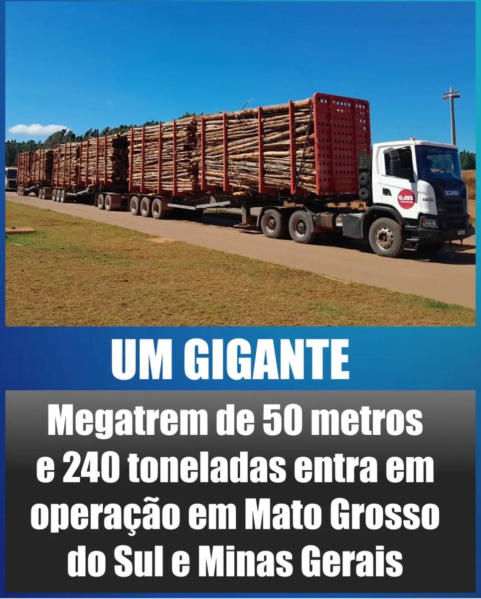 Mientras aquí estamos esperando la habilitación de los bitren, en Brasil ya están los “Megatren”.
Aclaración: la forestación en Uy si tiene habilitados los tritrenes (otra dádiva más).