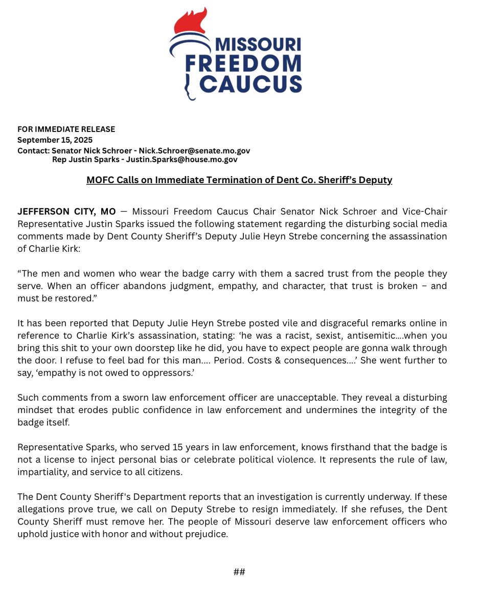 Missouri Freedom Caucus tweet media