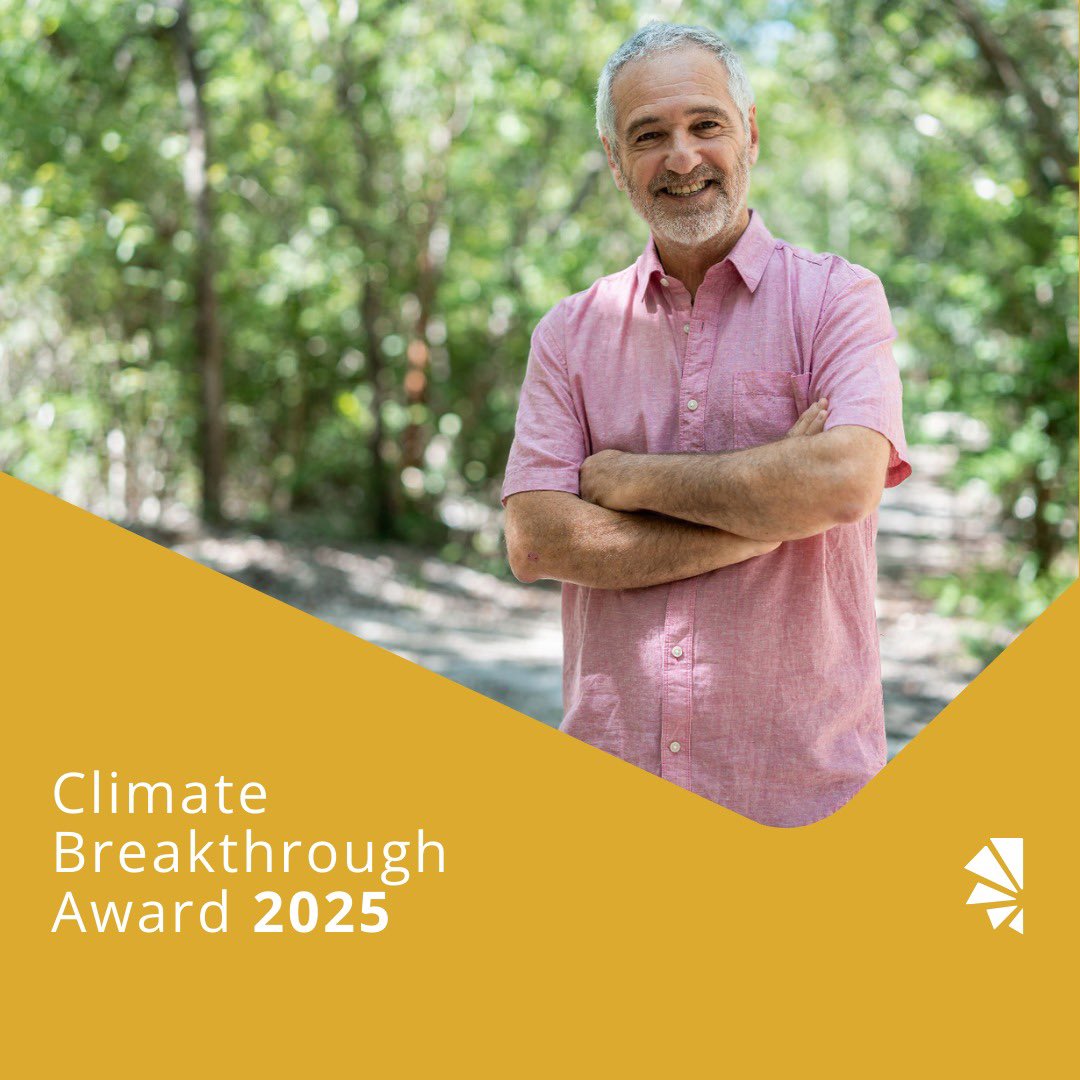 Estamos orgullosos! 🤩Nuestro director ejecutivo <a href="/RamonMendezGala/">Ramón Méndez</a>,  el padre de la transición energética uruguaya, fue distinguido con el Climate Breakthrough Award 2025, premio otorgado por la organización internacional Climate Breakthrough.