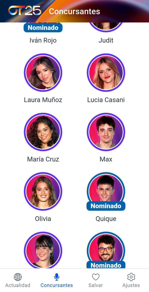 Me meo que se les había filtrado que los profes salvaban a María en la app. OT siempre da fantasía pasiva 

#OT2025
#OTGala0