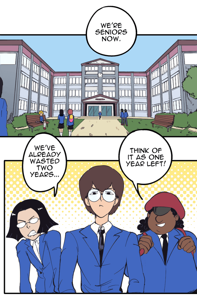 ImMisterPlow's tweet photo. Here's another page of Fightr, split into two pictures. His friend doesn't believe in his vision.
Also, the kickstarter is already 40% funded!!!  So I'll keep making concept pages to show more of this webcomic's vibe. You can see more of them here
https://t.co/dE5rYgYQAT https://t.co/DupseLpC4M