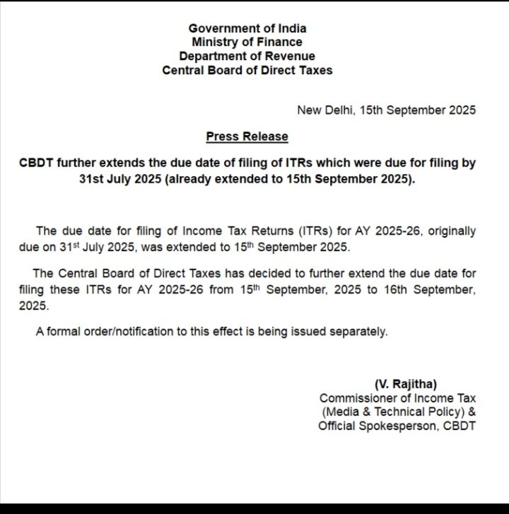 carajeshdixit19's tweet photo. Extension of due date for ITR filing is due to failure of e filing portal to manage the e-filing login, download,upload utilities and glitches in filing of ITR. So when the e- filing portal is not available the due date and time must be extended automatically for the period. https://t.co/Zeue9BVnA2