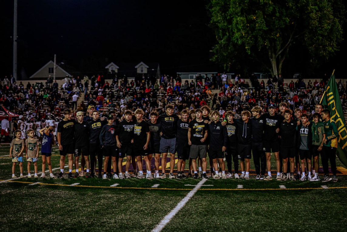 _stedswrestling's tweet image. Eagles wrestling got recognized at this weeks football game for winning 2025 dual and state championships