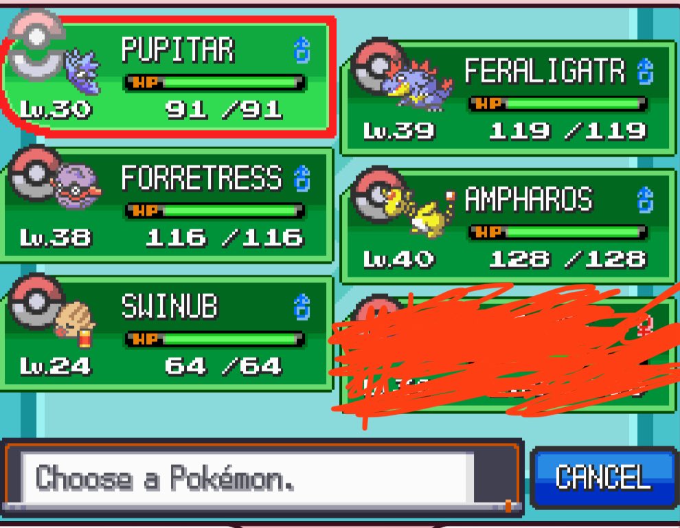 struggling to think of what my last pokemon should be in SS