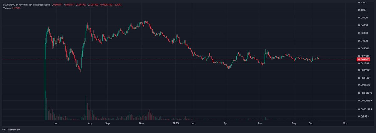 This chart is the definition of conviction.
Months holding 2M, real community with diamond hands
Impossible not to be bullish on $SELFIE