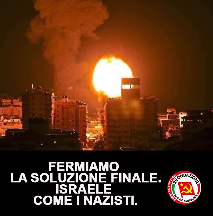 L'esercito israeliano ha scatenato l'attacco su Gaza City. Il governo fascista di Netanyahu, con la copertura di Trump, sta attuando la soluzione finale. Questa ferocia nazista non ha alcuna giustificazione.

#GazaUnderAttack #StopGenocideInGaza #StopGenocidio