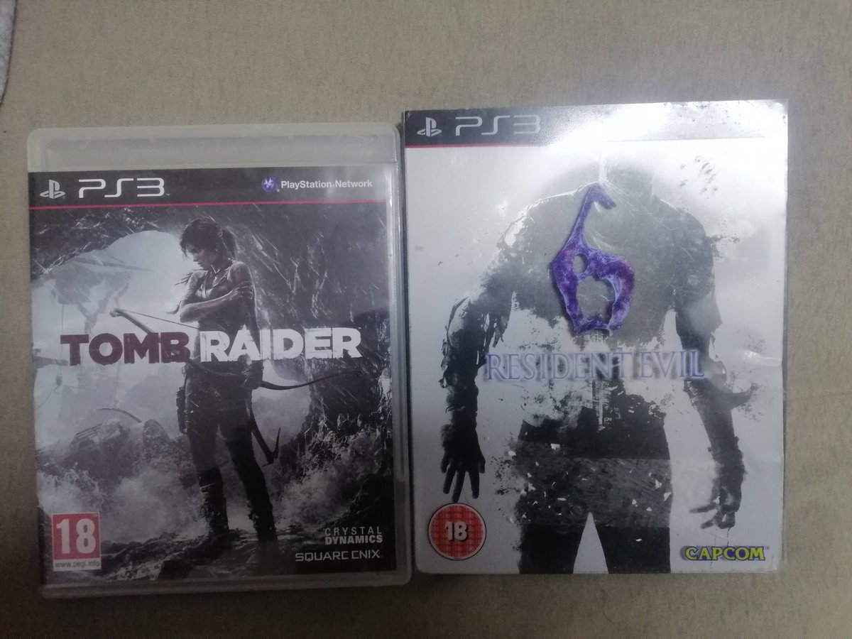 مشتريات اليوم
من زمااان ما كنت اشتري بسبب وضع مادي التعبان
رزدنت ايفل ٦ نسخة بلي ٣ ستيل بوك
طومب راير