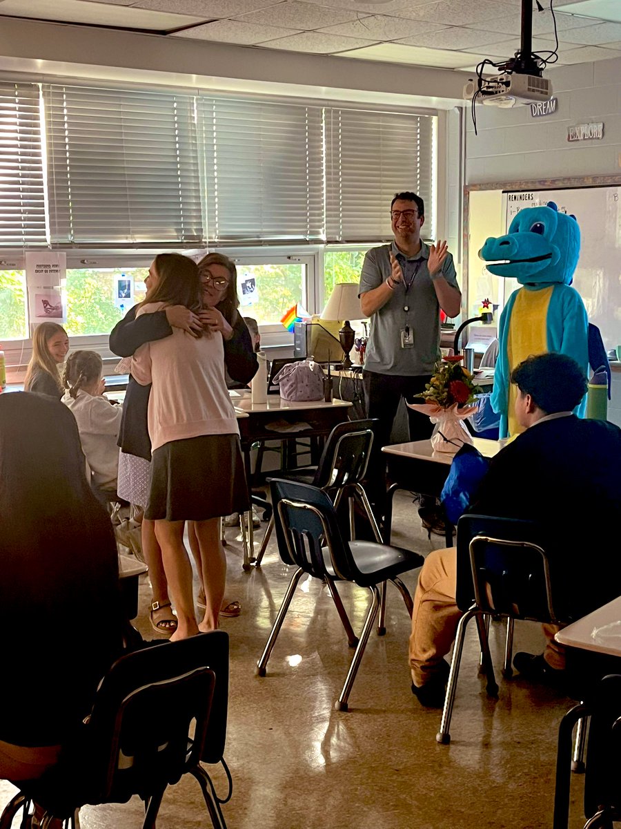This morning we got to surprise <a href="/AnnapMSAACPS/">Annapolis Middle School</a> Language Arts teacher, Ms. Lerro, with her <a href="/AACountySchools/">AACPS</a> Teacher of the Year nomination. Truly an honor to work with someone so dedicated to delivering the highest quality instruction possible to students. #belonggrowsucceed