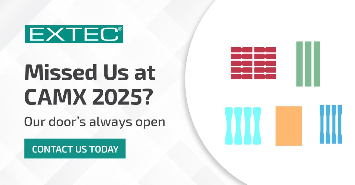 ExtecCorp's tweet image. CAMX 2025 was a success! Thanks to everyone who visited our booth and saw the #Labcut5000® in action. Missed us? We’re always here to connect and discuss your lab’s materials prep needs. Learn more: shorturl.at/neVq3 #CAMX2025 #Extec #MaterialsPreparation