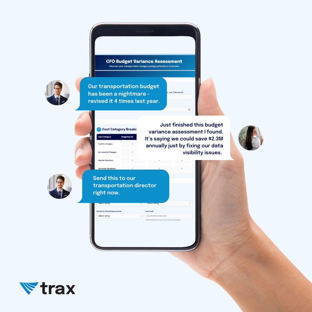 TraxTech's tweet image. How many budget revisions did you make last year? If it&apos;s more than zero, your transportation data is lying to you. Time to stop budgeting fiction. hubs.li/Q03F5kZV0 
#CFOInsights #BudgetVariance #TransportationSpend