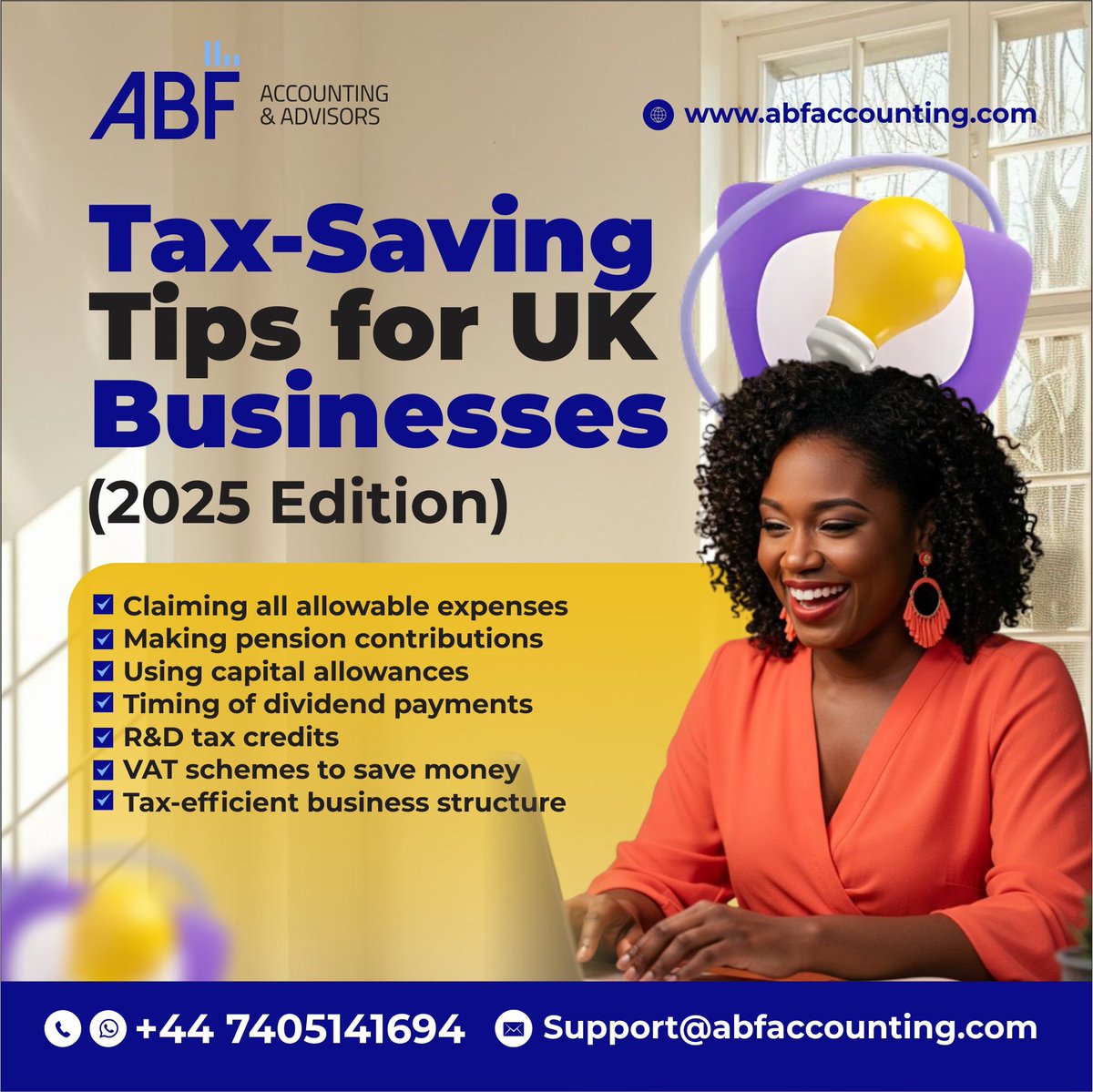 ABFAccounting's tweet photo. 💡 Ever wonder why two businesses with the same turnover can end up with very different profits?

It’s not always about who works harder.
Often, it comes down to who’s smarter with tax planning.

Take Sam, who runs a small design agency. Last year, he was stressed... https://t.co/bZmidBsFCU