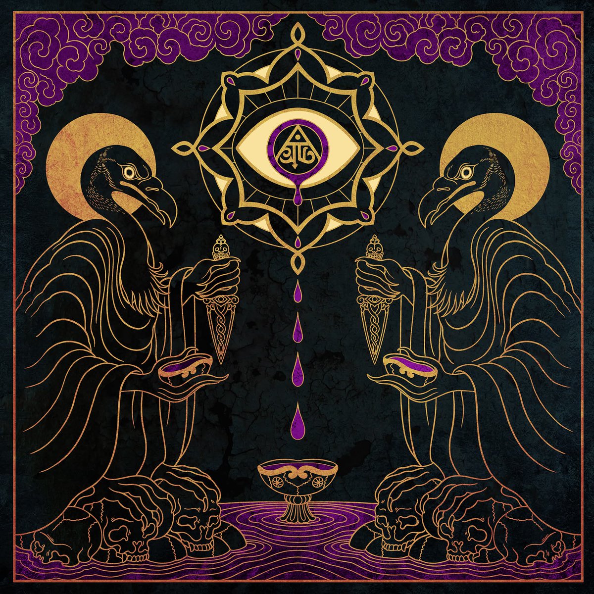 Really excited to share that I made this art for the new album of one of my very favorite bands Wolvennest! 🤩🥰🖤