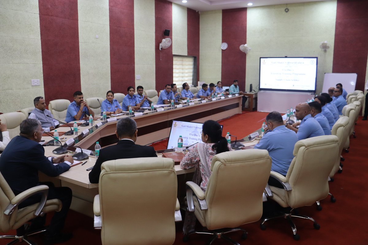 5-Days Executive Training Program (15 Sept ~ 19 Sept 2025) at <a href="/gsv_vadodara/">GATI SHAKTI VISHWAVIDYALAYA</a> :

on "Supply Chain Science" started today for the senior officers of <a href="/IAF_MCC/">Indian Air Force</a>  <a href="/IAF_INDIA/">Indian Air Force</a> covering important aspects of technology-enabled demand forecasting, inventory management, supply chain, AI etc.