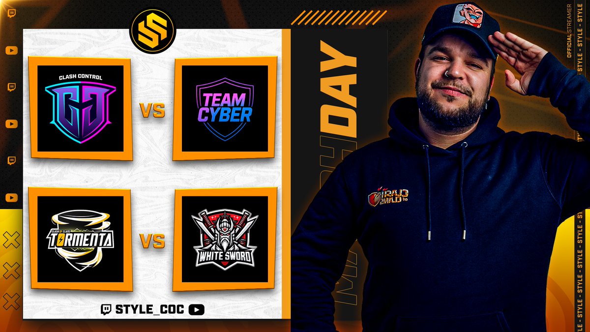 Style_coc's tweet photo. 🥳 LIVEEEEEEEEE!

Feliz Inicio de Semana! Estamos en Directo! 😍

🏆 Clash Of Kings - Jornada 4

✅ Clash Control 🆚 Team Cyber
✅ Tormentas 🆚 White Sword

TODO el MUNDO para DENTRO! ❤

🟣 https://t.co/1tsBS7OMKY
🔴 https://t.co/NYKYIcs6uT https://t.co/odvUF5SFyj