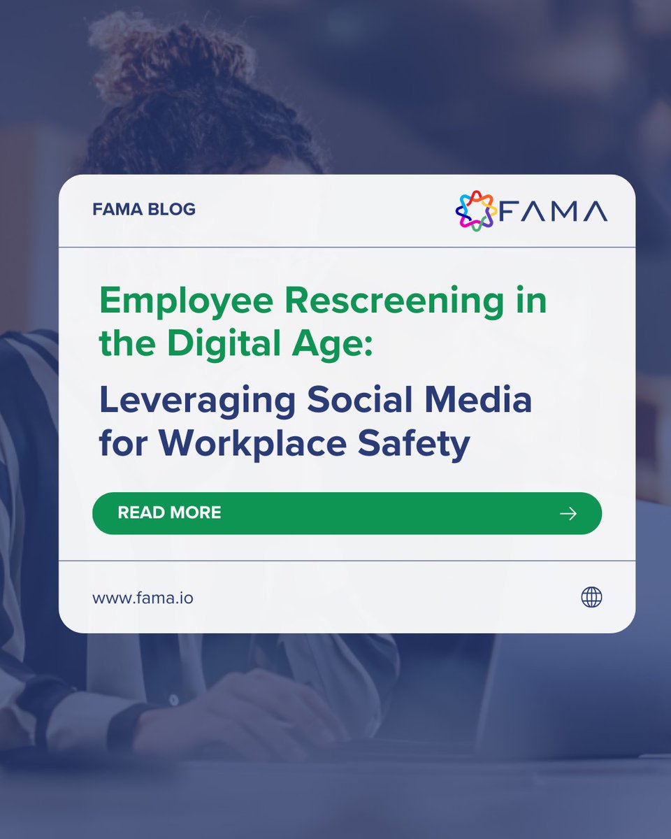 Fama_Tech's tweet image. 📈 In today’s fast-changing, hyper-connected world, misconduct risks can emerge at any moment. 

That’s why leading employers are moving beyond one-time #BackgroundChecks and adopting #EmployeeScreening.

👉 Learn more: hubs.ly/Q03JclYs0