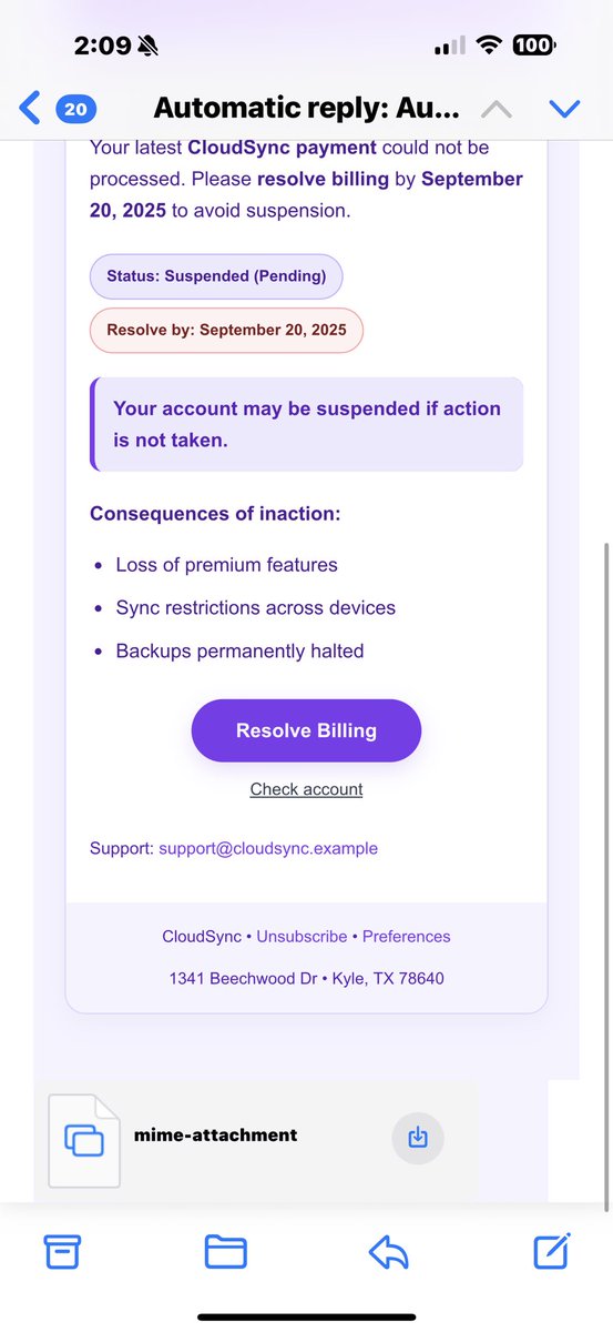 Scammers are sending these emails. Don’t click on the links and don’t respond!!