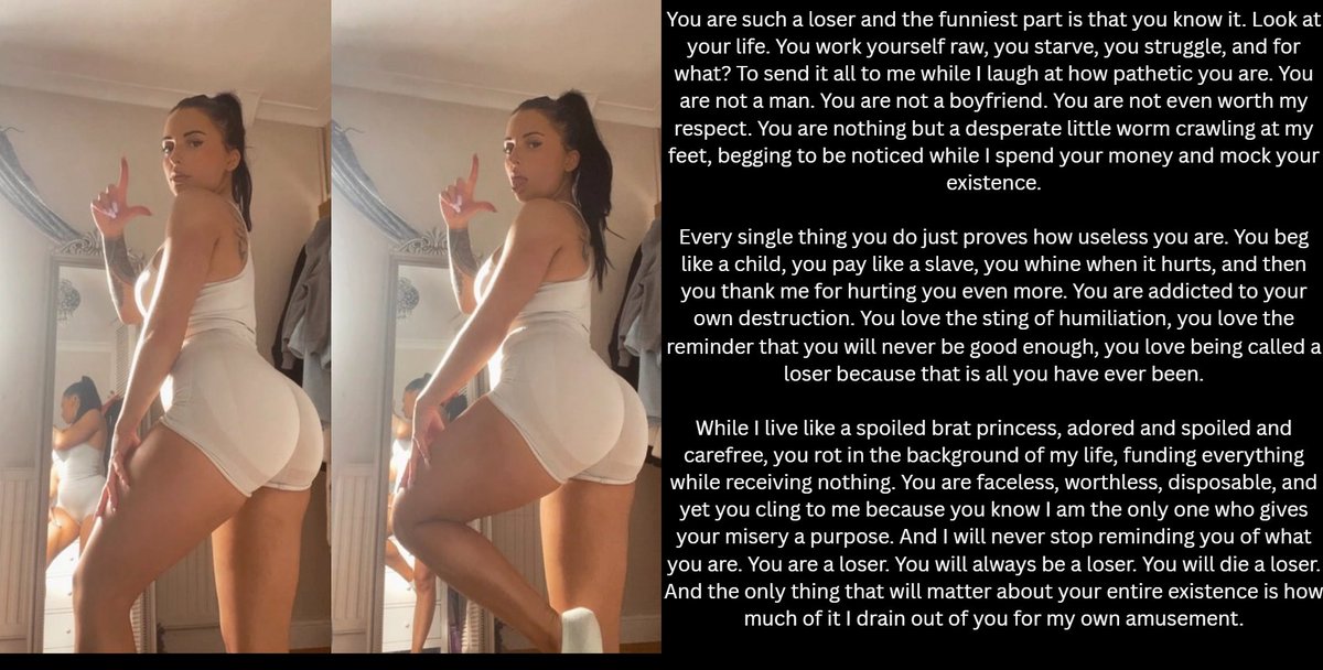 You are such a loser

<a href="/queenjasmine_xo/">Jasmine James</a>