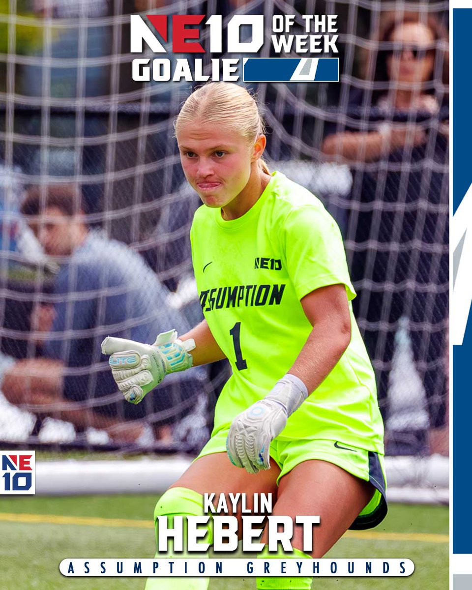 TheNortheast10's tweet image. 𝐖𝐎𝐌𝐄𝐍'𝐒 𝐒𝐎𝐂𝐂𝐄𝐑 𝐑𝐄𝐏𝐎𝐑𝐓 - 𝐖𝐄𝐄𝐊 𝟐 ⚽️

Dominant week for @AUPanthers Kayleigh Goodrich, the 2024 NE10 Player of the Year. 

🔗: shorturl.at/rbHt5 

#NE10EMBRACE | #NCAAD2 | #D2WSOC