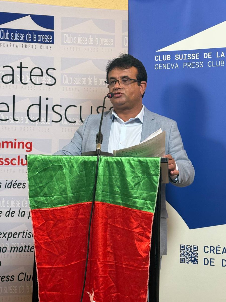 Kifayat_baluch's tweet photo. The struggle for Balochistan resonates at the heart of Europe. ✊ The 7th International Conference of BNM begins at the Geneva Press Club.
#BNM #Balochistan #BIC7 #BNMatUNSep2025 #HRC https://t.co/PEmT0jHUjv