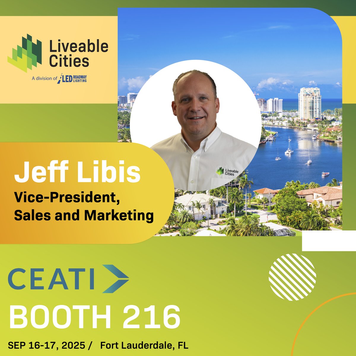 ✈️ We’ve landed in Fort Lauderdale for #CEATI2025! Our VP, Jeff Libis, is representing Liveable Cities at the Strategy &amp; Innovation Conference. Stop by Booth 216 to talk smart cities, sustainability &amp; innovation. 🌎✨

#SmartCities #CEATI2025