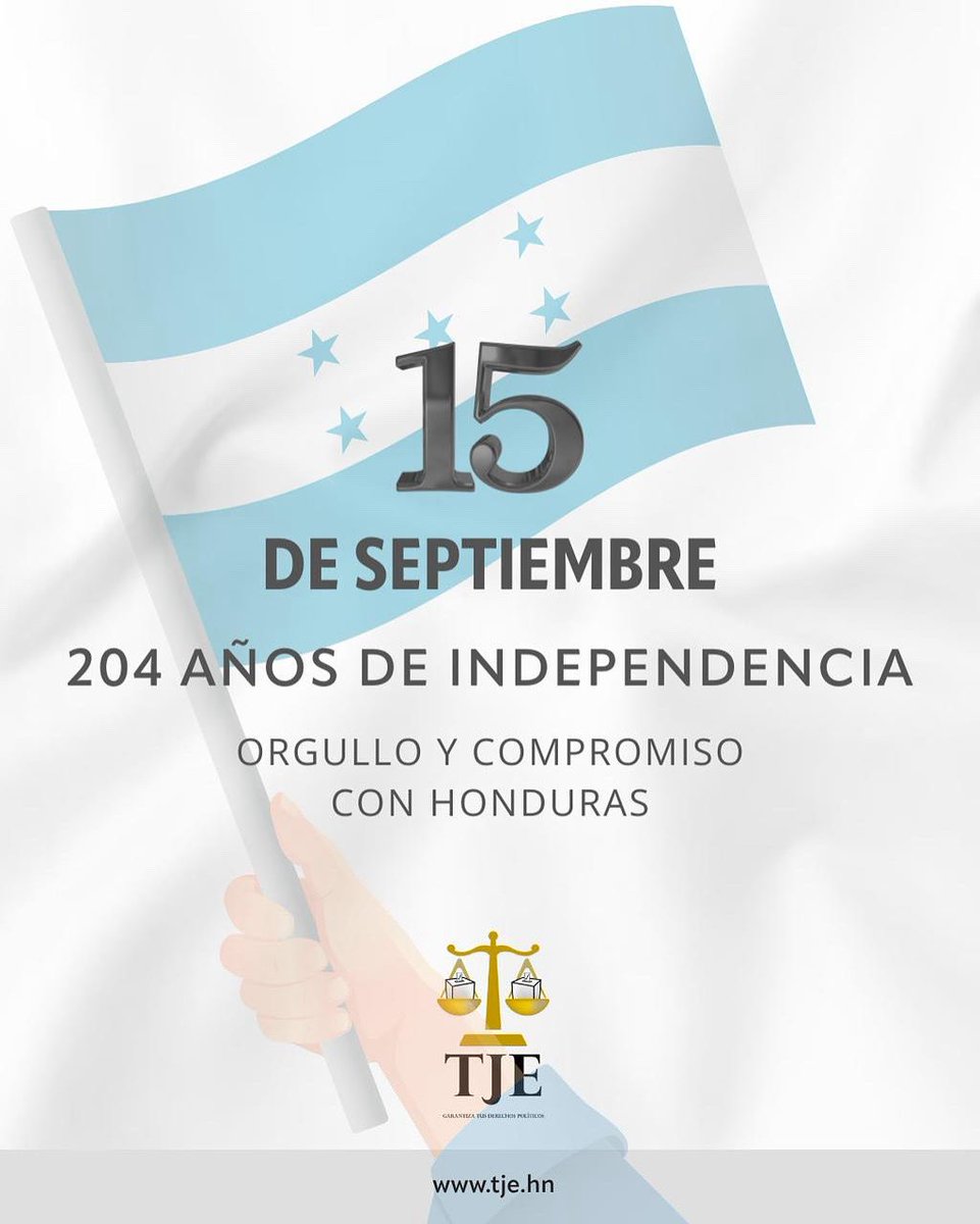 🇭🇳Felicidades Honduras en el 204 aniversario de Independencia Patria.