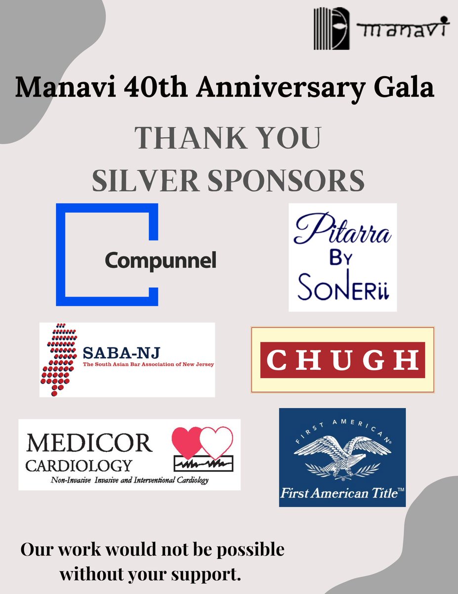 We are extremely appreciative and would like to thank our SILVER SPONSORS without whose support our work would not have been possible.