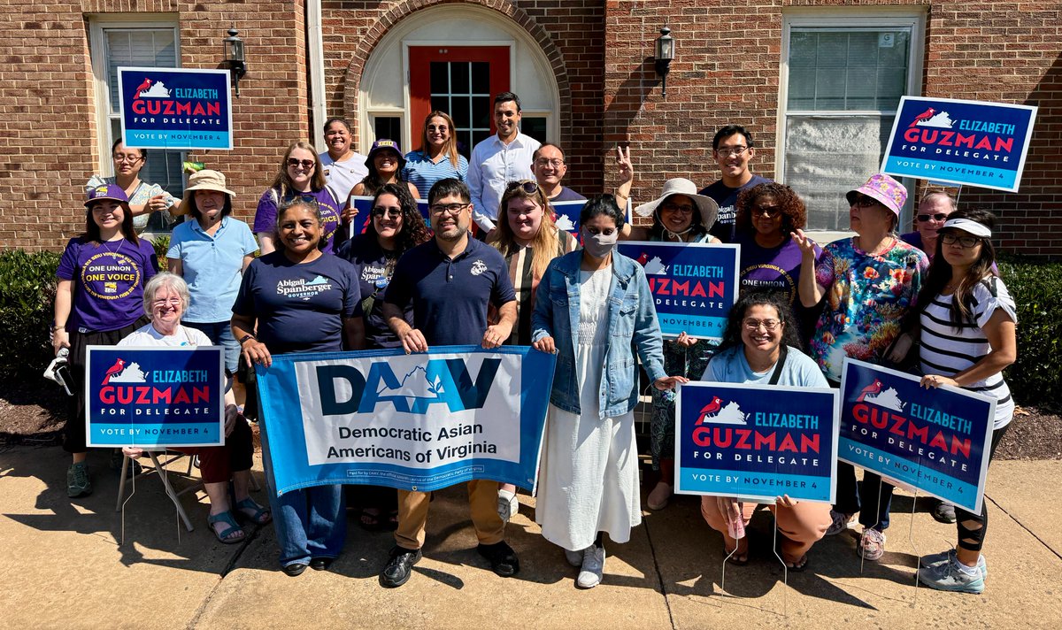 guzman4virginia's tweet photo. Saturday’s AAPI Day of Action with @daav9 & @SuhasforVA showed the strength of our communities when we come together. The future is brighter when every voice is heard. Thank you! #AAPIUnity https://t.co/UylEWIuL8a