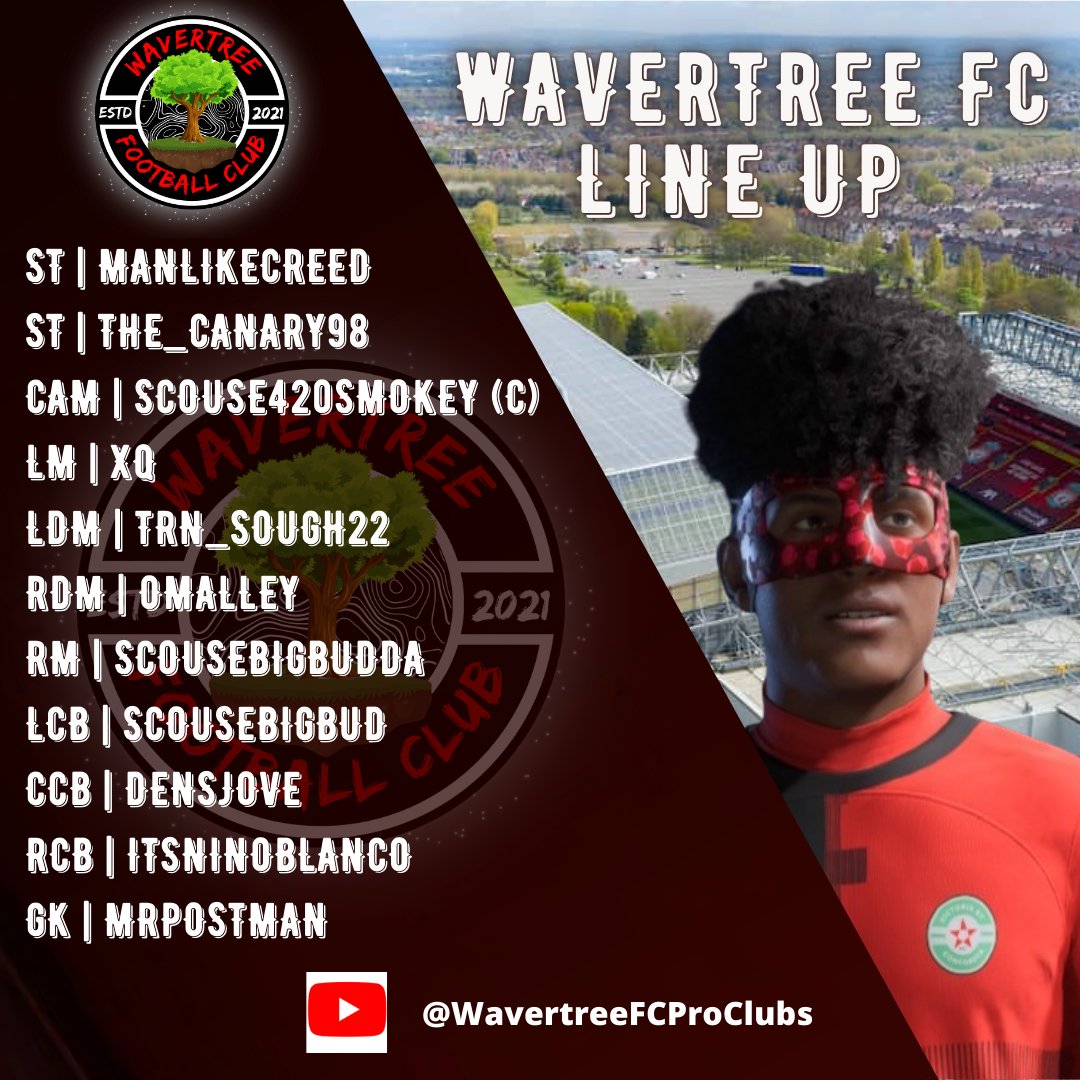 THEREDSPROCLUBS's tweet image. 🌳Wavertree FC🌳
🎮 Main Team 
🏆 BRFC Tournament 
📝Team Sheet

Tonights Line up for are Main Team in @BRFCHub 💪

🎥Live On YouTube - 8PM Start Time

#WavertreeFC 🟢⚪️🟢⚪️
@THEREDSPROCLUBS