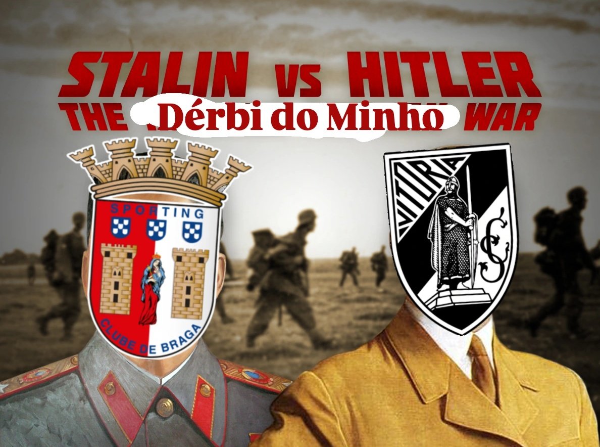Perspetiva-se um dérbi do Minho potente 🔥

🔴 Braga: Gastaram quase 30 milhões, treinador que veio do City, posse de bola cirúrgica (até para o GR adversário passam a bola )

⚫ Vitória: Falidos, poder da amizade e um futebol jogado inspirado na Al Qaeda