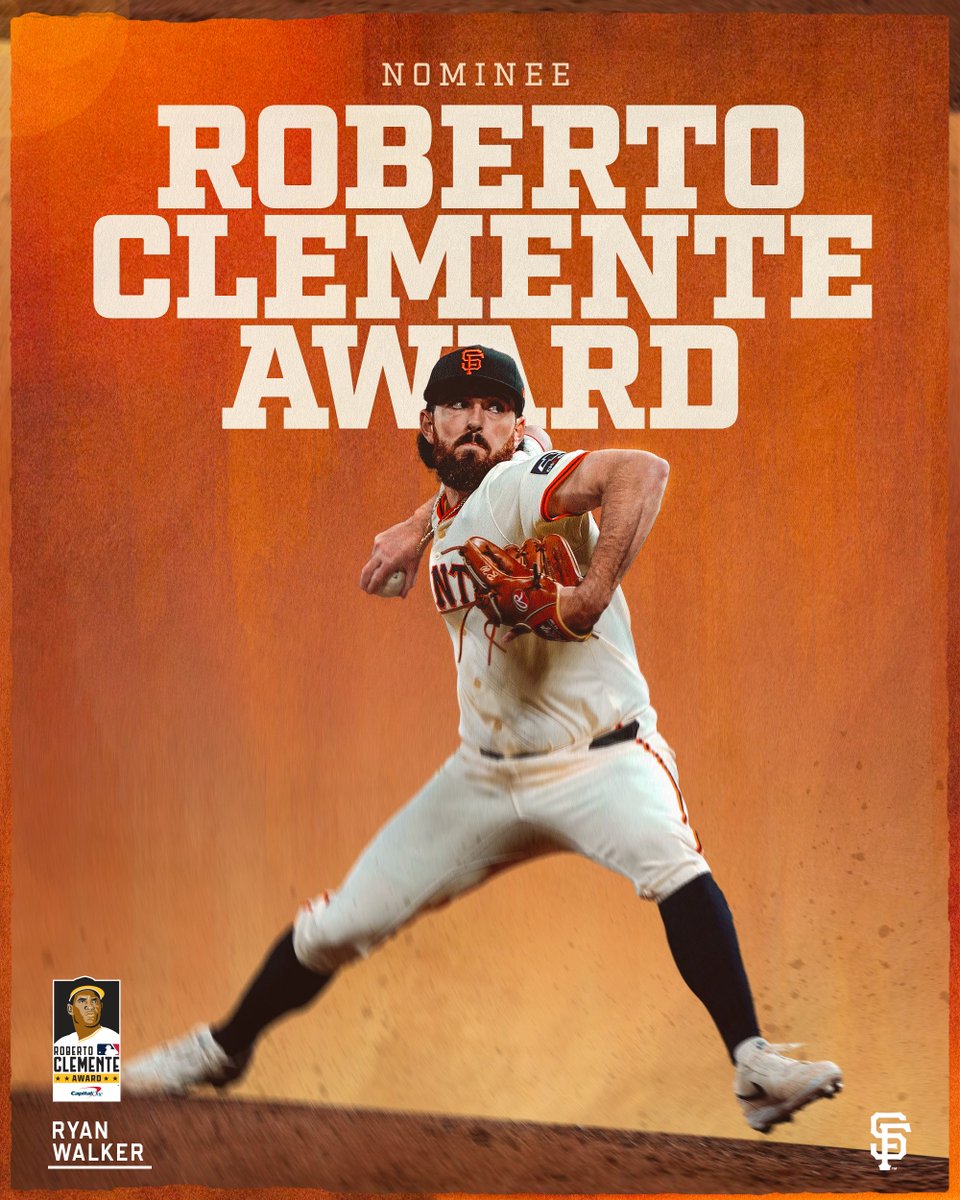 A Giant on and off the field, Ryan Walker is our 2025 nominee for the Roberto Clemente Award, carrying on Clemente’s legacy of service.

VOTE: mlbtogether.com/clementeaward