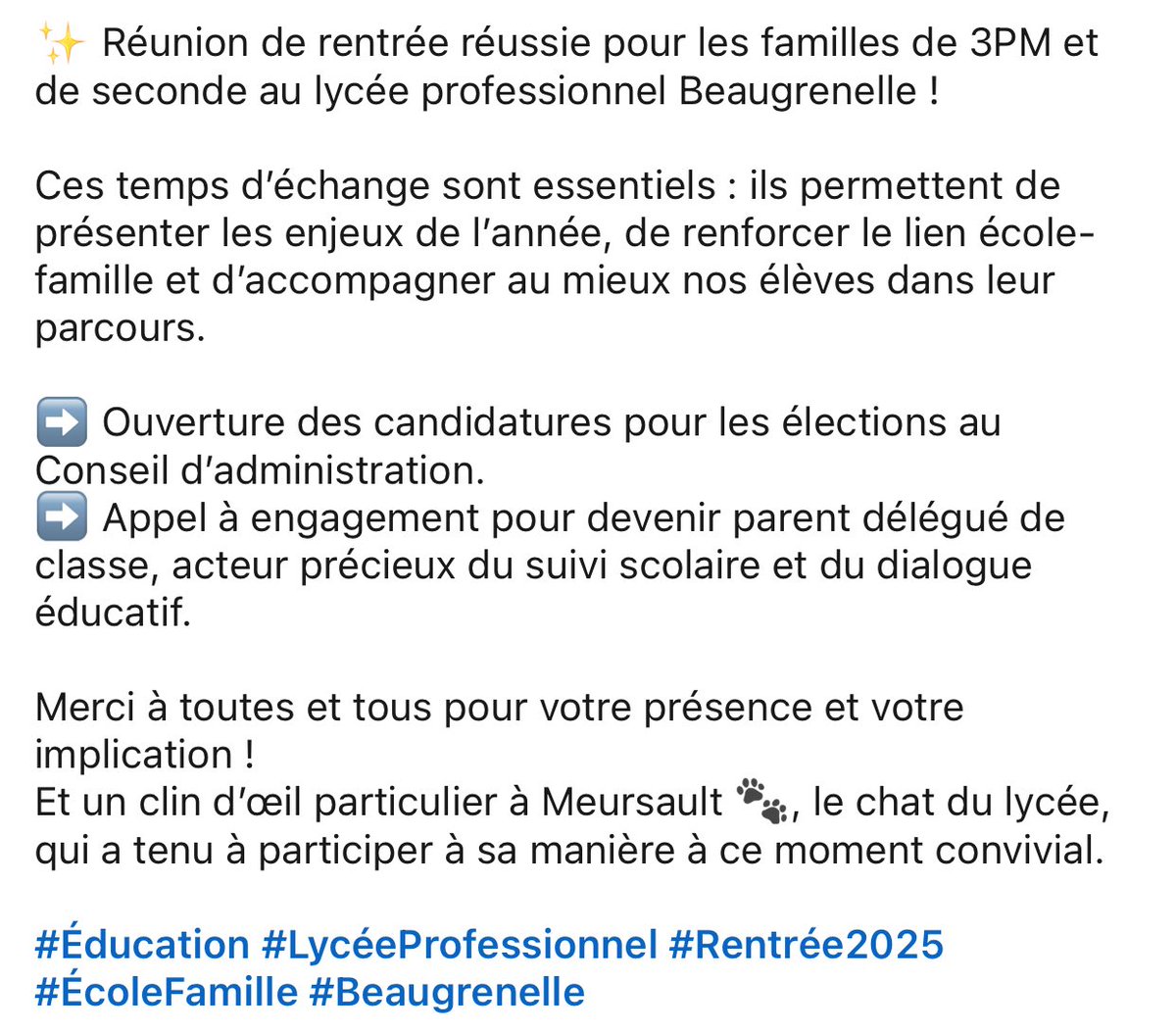 Lycée des métiers Beaugrenelle tweet media