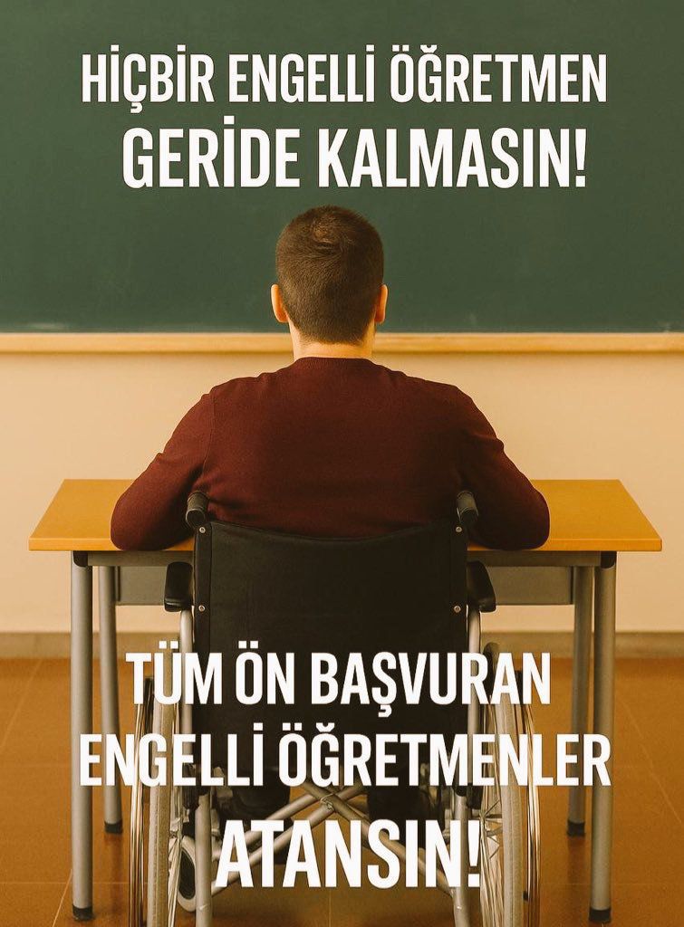 ayekart202302's tweet photo. @BiyolojiGG Bu atama Engelli öğretmenler için  için bir yaşama umudu olucak. 🤲🙏 @RTErdogan @EmineErdogan @tcmeb @Yusuf__Tekin @HMBakanligi @memetsimsek @tcailesosyal @MahinurOzdemir @avaliozkaya @latifselvi42 #EngelliÖğretmeneEylüldeAtama https://t.co/fb98muLebR