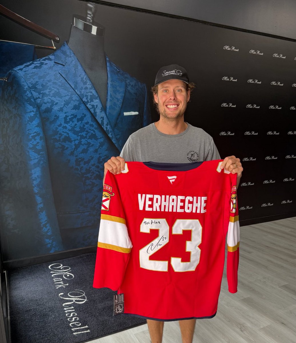 Three-time Stanley Cup champion @carterverhaeghe Carter Verhaeghe prepares for the season picking out new Mark Russell suits ~