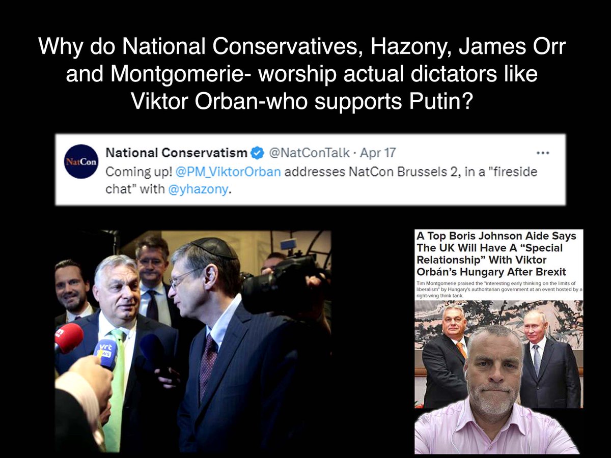RaveCozensHardy's tweet photo. They attend the National Conservatism Conferences.
A dark money operation funded by US Oligarchs. 
An evil Christian Nationalist cult.
Also in attendance Heritage President Kevin Roberts- who authored Project 2025 - now being implemented by Trump- the cult leader. https://t.co/RWluprex04