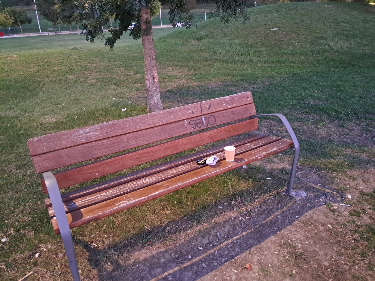 Joan_Alcaide's tweet photo. T'imagines marxar i deixar la teva brossa aqui? Doncs hi ha jovent que ho fa. El motiu? Ni idea, jo no ho entenc. A mi, si el vent em fa volar el paper del sucre de la taula surto corrents a recollir-lo! https://t.co/u86hAB4jS6