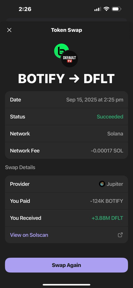 aped $DFLT here at 125k