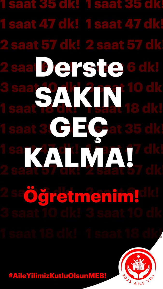 Bir anne bebeğini bırakıp kilometrelerce uzağa sürülüyorsa,
bu Aile Yılı değil, ayrılık yılıdır!
<a href="/RTErdogan/">Recep Tayyip Erdoğan</a>  <a href="/Yusuf__Tekin/">Yusuf Tekin</a> <a href="/_cevdetyilmaz/">Cevdet Yılmaz</a> <a href="/omerrcelik/">Ömer Çelik</a> <a href="/memetsimsek/">Mehmet Simsek</a> <a href="/sorogretmenim/">Sor Öğretmenim</a> <a href="/MahinurOzdemir/">Mahinur Özdemir Göktaş</a> <a href="/ogretmenlersyfs/">Öğretmenler Sayfası</a> <a href="/tcmeb/">Millî Eğitim Bakanlığı</a> <a href="/tcailesosyal/">T.C. Aile ve Sosyal Hizmetler Bakanlığı</a> <a href="/kademorgtr/">KADEM</a> #MebGerçekler300km