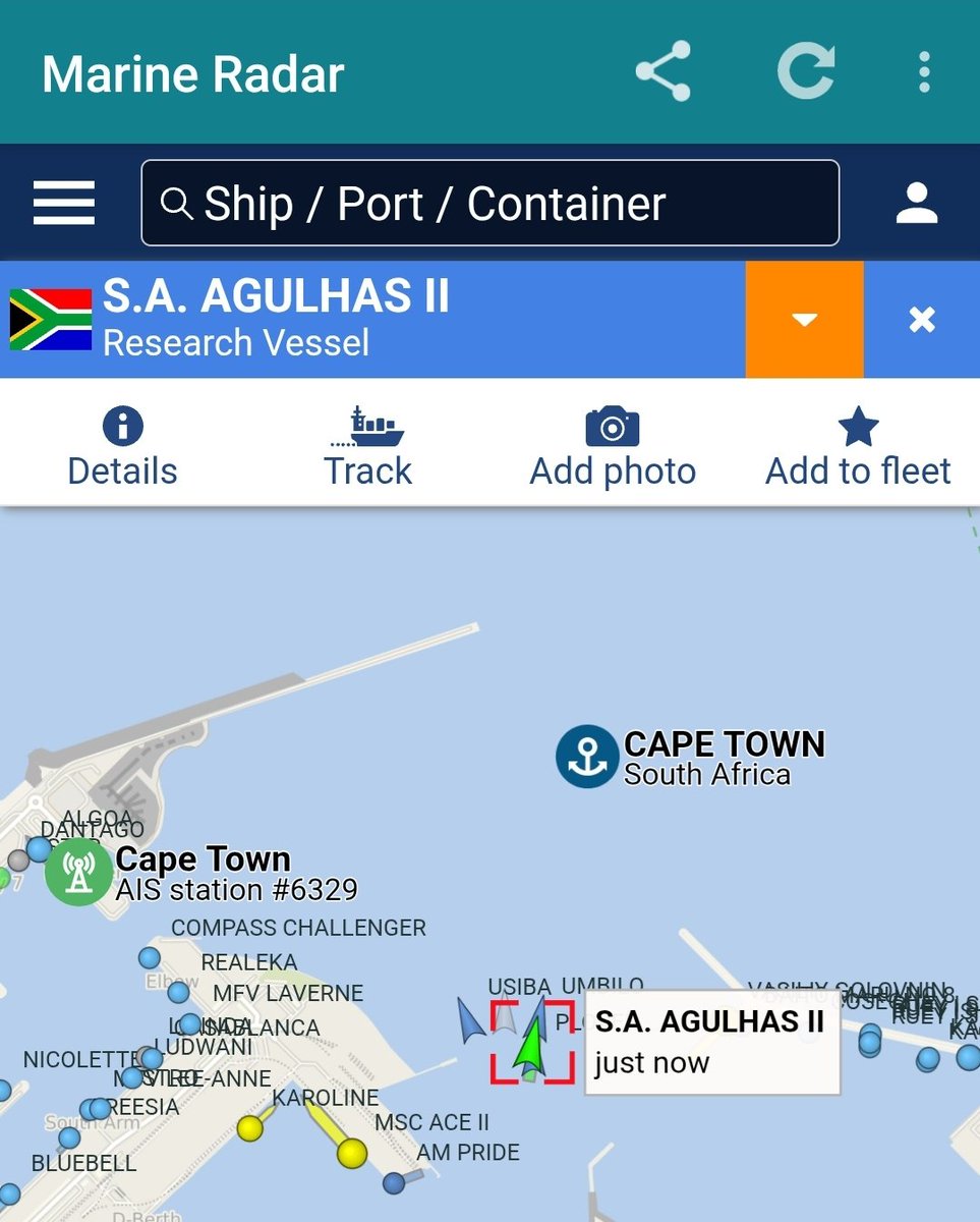 #SAAGULHASII on its way to Gough Island via Tristan de Cunha with #G71 overwintering team and takeover personnel. Wishing Captain , crew and passengers a great voyage.
#SANAP <a href="/dstigovza/">DEPARTMENT OF SCIENCE,TECHNOLOGY & INNOVATION</a> <a href="/environmentza/">Environmentza</a> <a href="/NRF_News/">National Research Foundation of South Africa</a> <a href="/SAWeatherServic/">SA Weather Service</a>