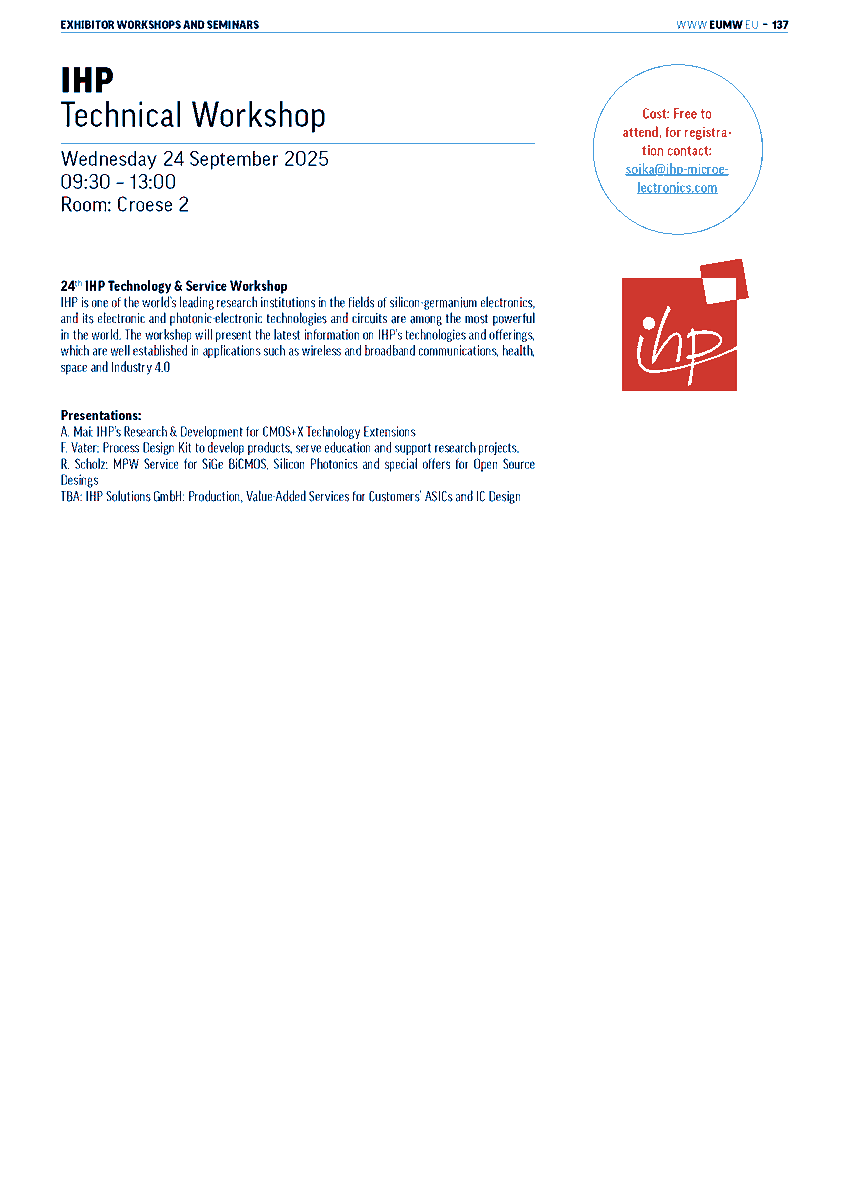 European Microwave Week (EuMW) tweet media