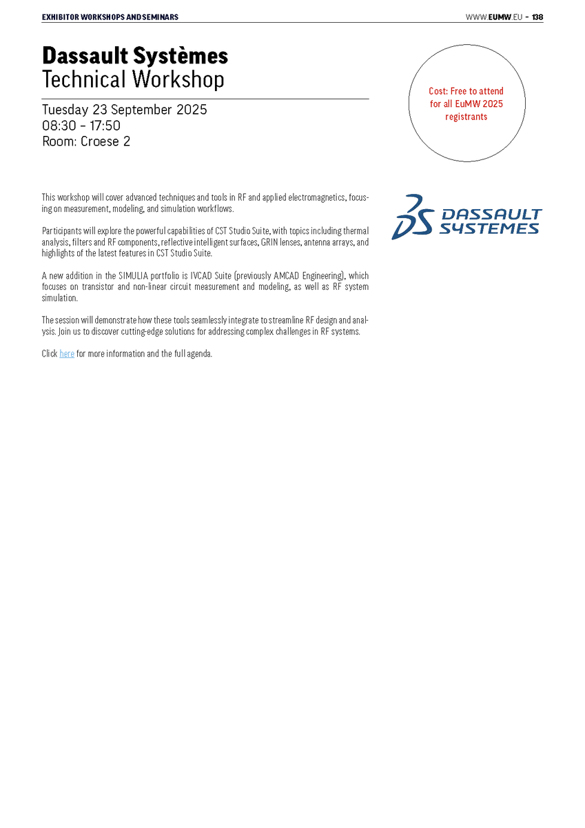 European Microwave Week (EuMW) tweet media