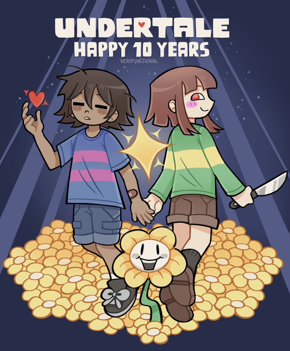 veryfunctional_'s tweet image. Happy 10 years, Undertale ( ˶ˆᗜˆ˵ ) #undertale #undertale10thanniversary #UNDERTALE10周年