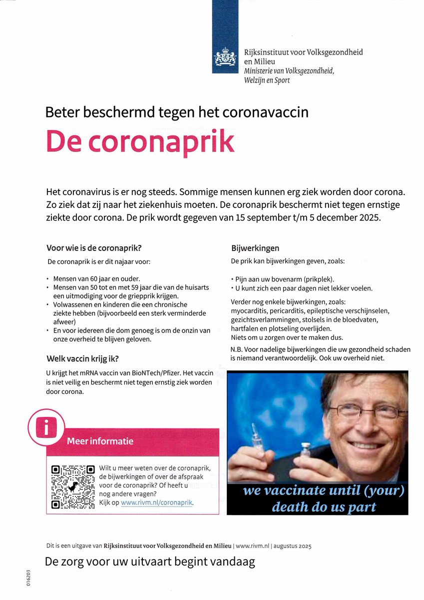 En het gaat maar weer door. Het #RIVM stuurde weer een brief over het #coronavirus  en de #vaccinatie daartegen rond die op een behoorlijk aantal punten correctie behoefde. 
Hier de gecorrigeerde versie die gedeeld mag worden: