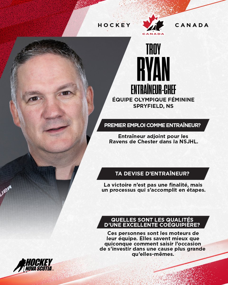 Get to know Team Canada’s head coaches for #MilanoCortina2026! 🇨🇦

C’est le temps d’en apprendre plus sur les entraîneurs-chefs d’Équipe Canada à #MilanoCortina2026! 🇨🇦

🍁 Troy Ryan (<a href="/HockeyNS/">Hockey Nova Scotia</a>)

#CoachesWeek | #SemaineDesEntraineurs | #ThanksCoach | #MerciCoach