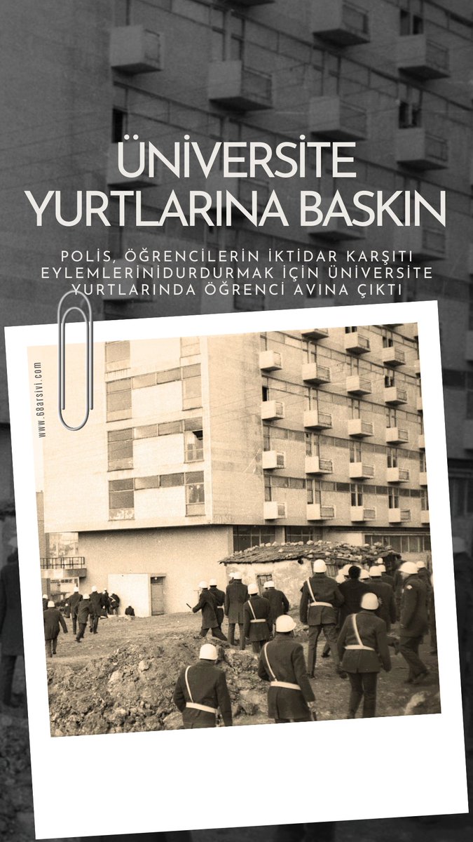 68arsivi's tweet image. Polis, iktidar karşıtı eylem yapan gençliği yakalamak için üniversite yurtlarına baskın yapıyor... 

#68kuşagı #68arşivi #devgenç #devrimci #gençlik  #denizgezmiş #hüseyininan #yusufaslan #mahirçayan #sol

Fotoğraf  ve yazılarınızı 68arsivi@gmail.com adresine gönderebilirsiniz...