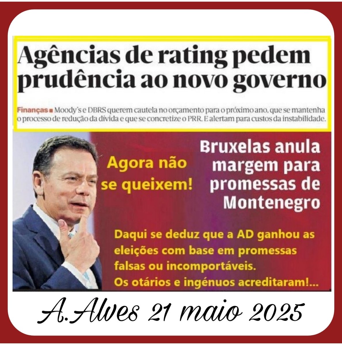 "Prudência e caldos de galinha, nunca fizeram mal a alguém" ❗️👍🏾👏👏👏