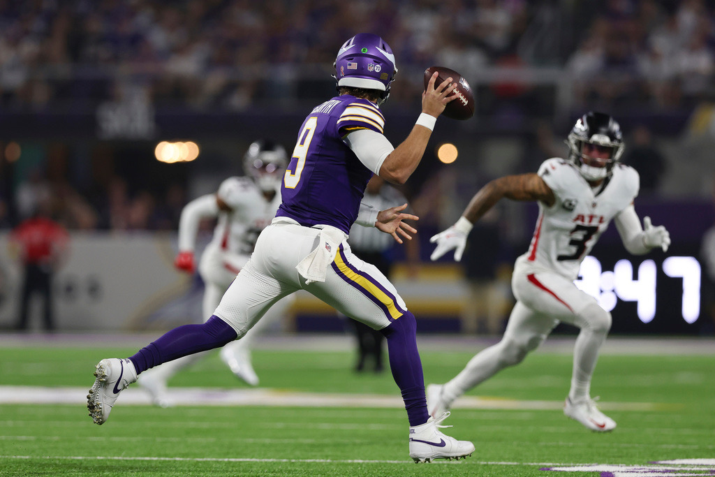 #Vikings coach Kevin O'Connell says QB J.J. McCarthy has an ankle sprain and is likely out this week. Carson Wentz would be the starter.