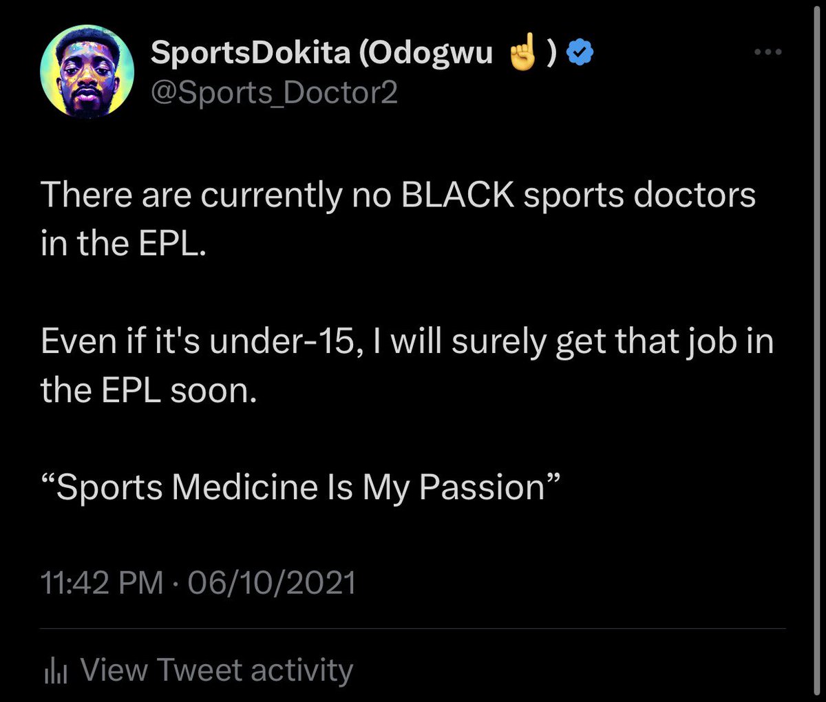 Tweet made: 06/10/2021
Dream still very valid, only got BIGGER!!!

Write your dreams down then work towards them.