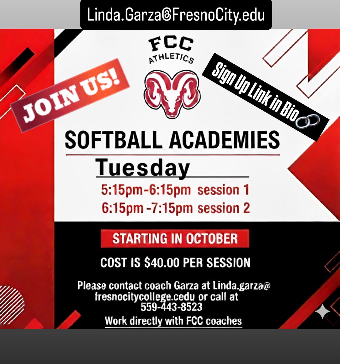 Come work directly our Coaches! Tuesday Evenings October- December! Dates signup all in link $40 a session. Hold your spot TODAY

Sign up ⬇️ 
forms.gle/JsoZJFFjKhWAkH…