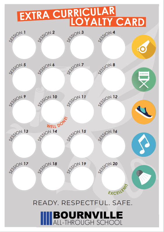 BournvilleSch's tweet image. Our extra curricular programme is in full swing.  There are lots of activities for students to get involved in.  Lots of house points available for any students who fill their loyalty cards too! #extracurricular #clubs #music #art #drama #sport